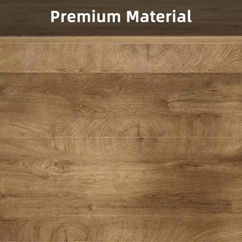 Mesa de bar de 55" con estantes de almacenamiento de 3 niveles, mesa de pub interior de MDF marrón claro, capacidad de 350 libras, unidad de bar impermeable resistente a los arañazos