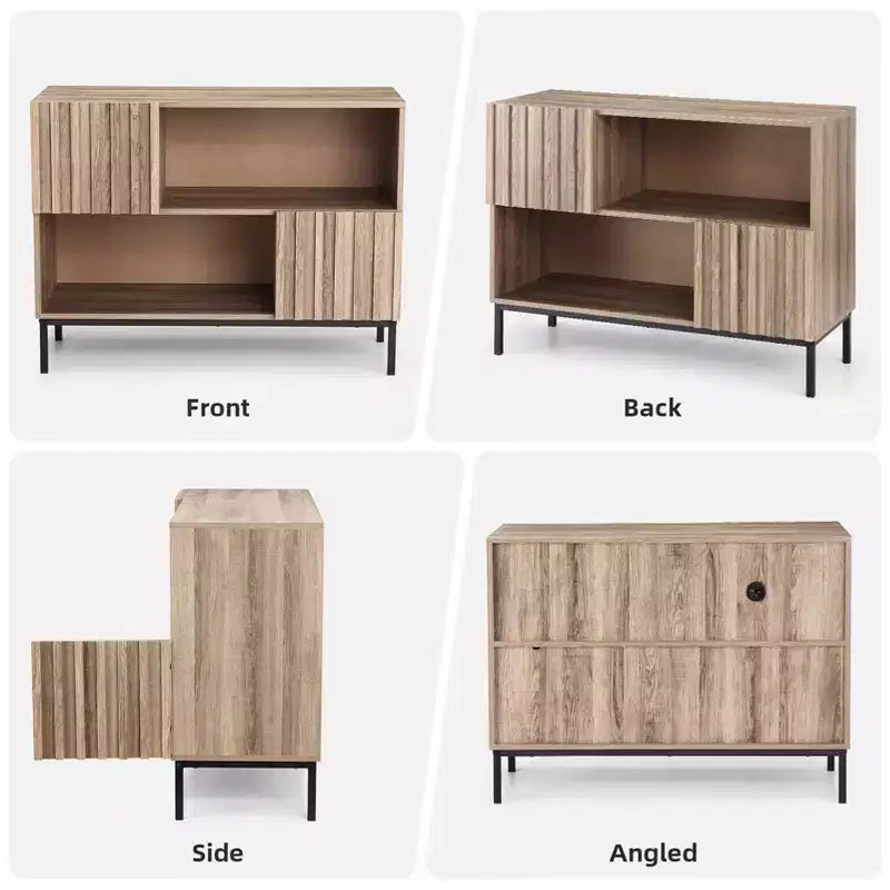 Armario de Almacenamiento con Estante de Exhibición, Aparador tipo Buffet, Mesa Consola/Mesa Auxiliar/Mueble de Acento