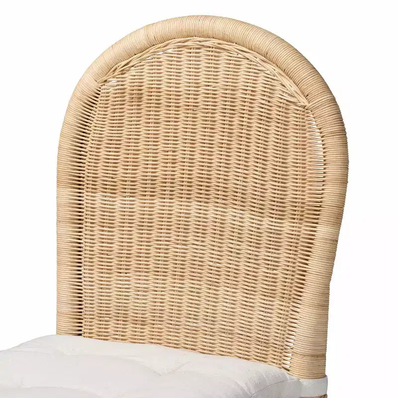 Juego de 2 taburetes de barra Bilu Bohemian Natural Rattan