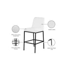 Taburete Bryce White de Piel Vegana, Juego de 2