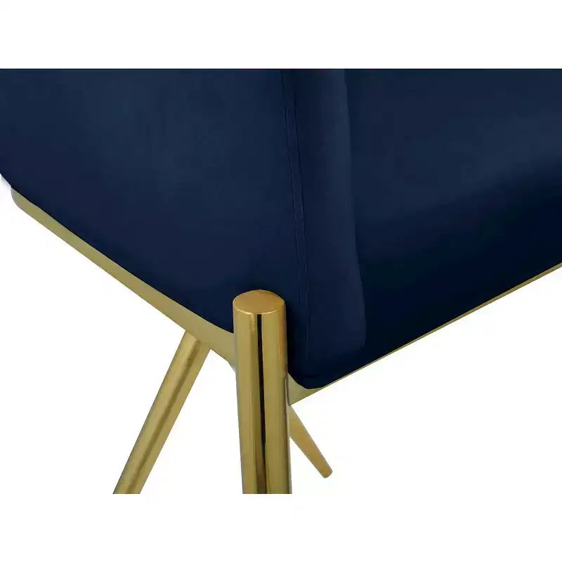 Taburete de mostrador Xavier de terciopelo azul marino