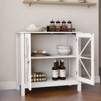 Mueble de Cocina Rústico Ebany con Puertas de Vidrio