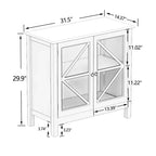 Mueble de Cocina Rústico Ebany con Puertas de Vidrio