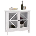 Mueble de Cocina Rústico Ebany con Puertas de Vidrio
