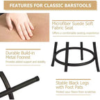 Taburetes de Bar Giratorios, Juego de 3, Altura de Mostrador Ajustable con Respaldo Bajo para Isla de Cocina y Barra, con Patas Intercambiables, 24/29 Pulgadas, Marrón