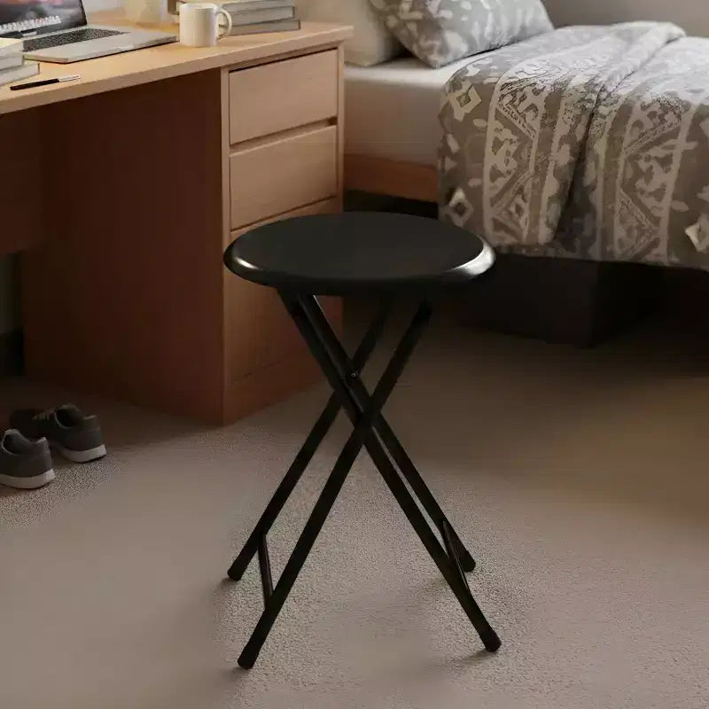 Taburete plegable sin respaldo de 18 pulgadas con capacidad de 102 kg