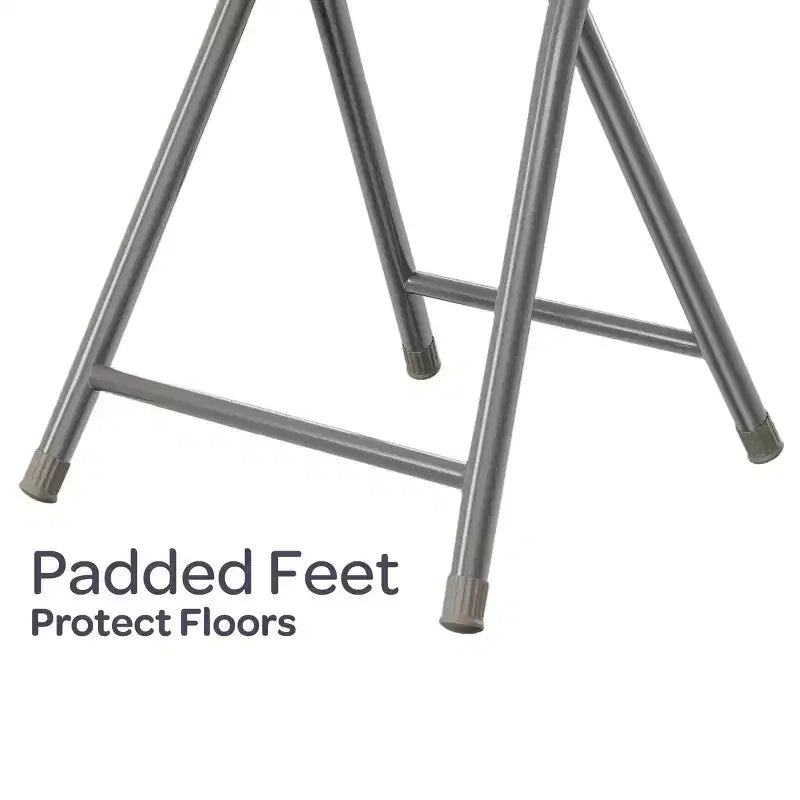 Taburete plegable sin respaldo de 18 pulgadas con capacidad de 102 kg