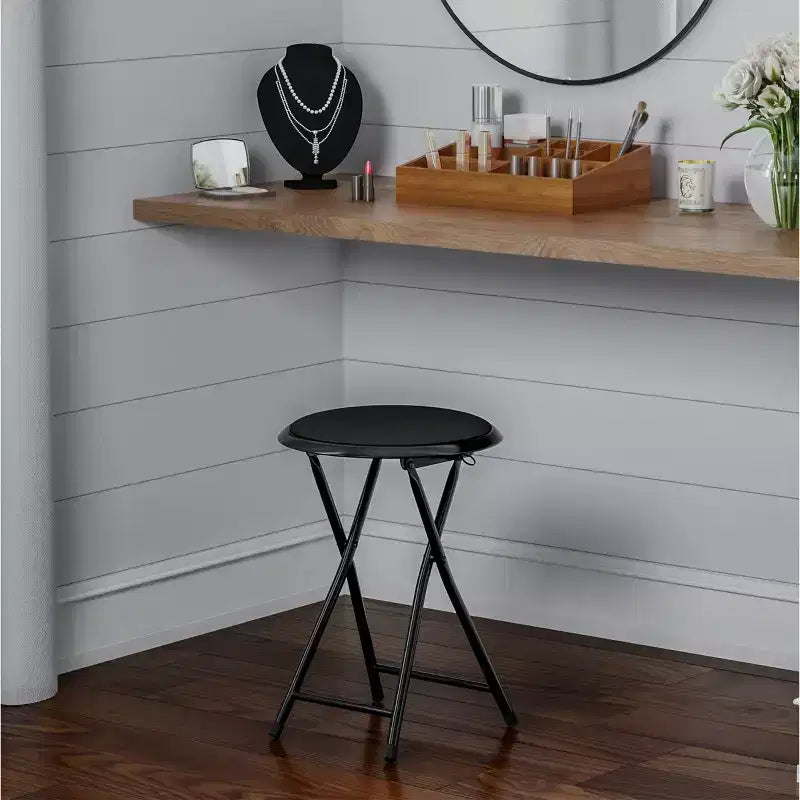 Lavish Home Backless 18-Inch Folding Stool with 225lb Capacity