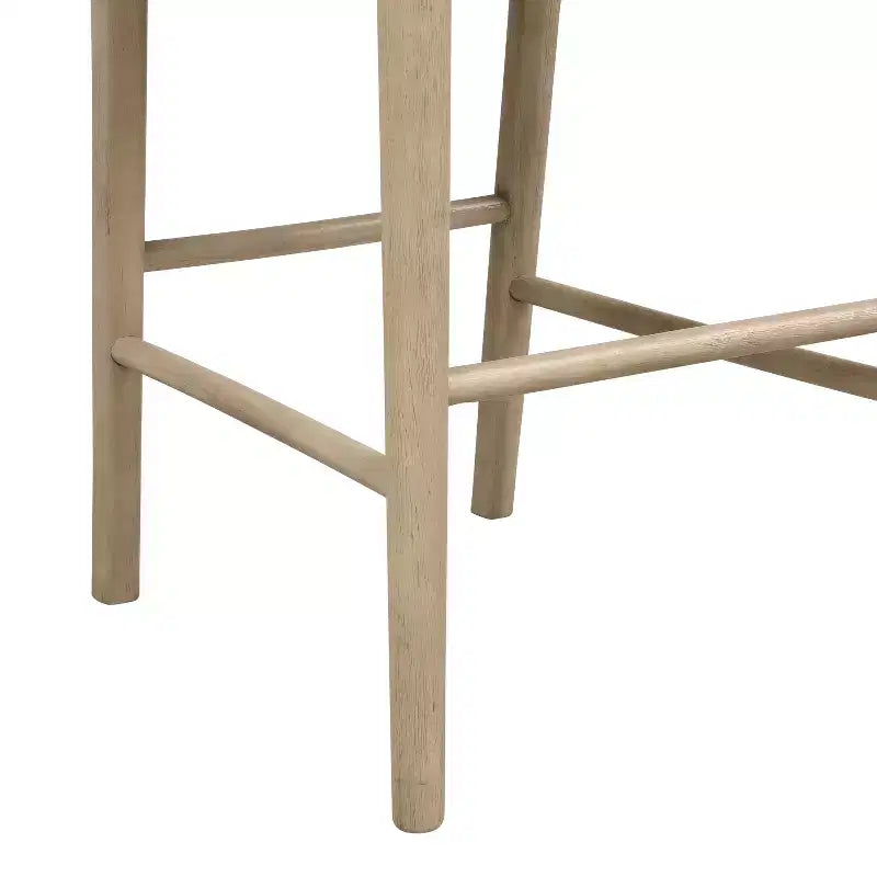 Taburetes de bar de caucho Acosta modernos con respaldo de escalera (juego de 2)
