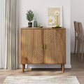 GDFStudio Cheryiie Modern Buffet Cabinet with Line-Groove Doors and Adjustable Shelves