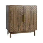 Aparador buffet tallado de 2 puertas con estante ajustable para sala de estar, entrada, cocina u oficina