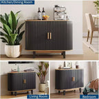 Aparador de 40'' con puerta corredera y estante ajustable, armarios de almacenamiento modernos, mesa de consola de bar para comedor y cocina