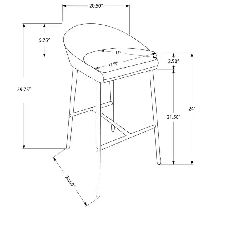 Juego de 2 taburetes de barra, sillas de bar contemporáneas con estructura de metal cromado, asientos tapizados modernos a la altura de la encimera para isla de cocina