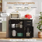 Aparador bufé de 40 pulgadas, gabinete de almacenamiento de cocina moderno con 2 cajones