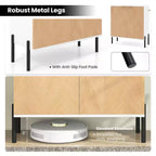 Mueble Buffet de 2 Puertas con Estante, Patas de Metal y Kits Antivuelco