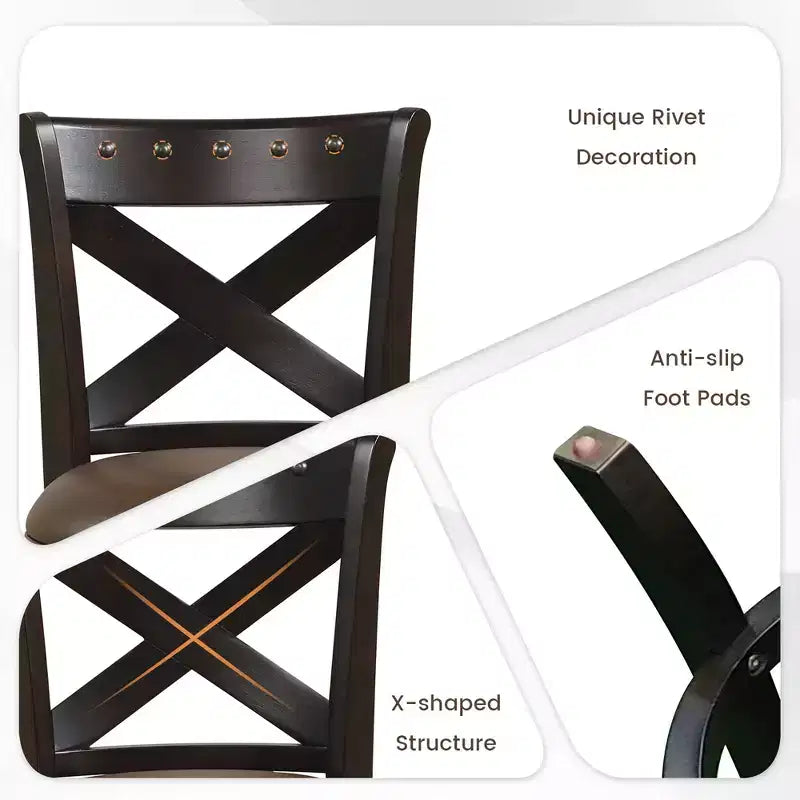 31 Taburete Giratorio de Bar Altura de Bar Asiento de Cuero Sintético Patas de Madera de Caucho Reposapiés