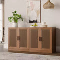 Dovelina Adjustable Hinges Cable Management! Black Sideboard Solves Storage Pain Points