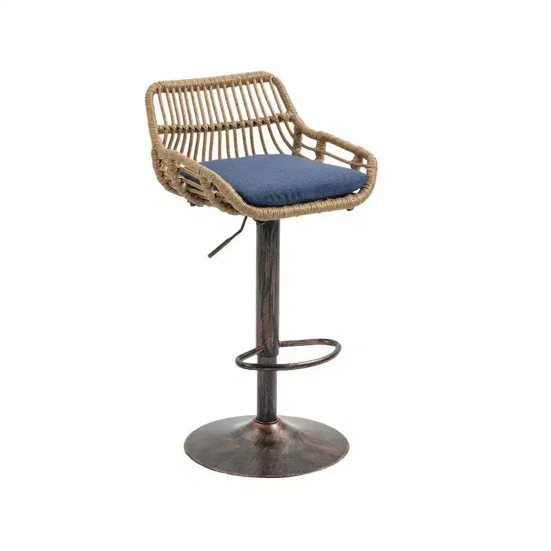 2 taburetes giratorios de bar con reposapiés, estructura de metal, capacidad de carga de hasta 250 lbs, sillas de bar retro de altura ajustable de 35.04 a 42.9 pulgadas