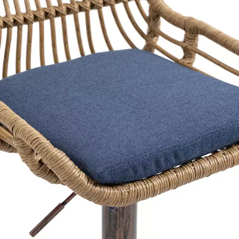 2 taburetes giratorios de bar con reposapiés, estructura de metal, capacidad de carga de hasta 250 lbs, sillas de bar retro de altura ajustable de 35.04 a 42.9 pulgadas