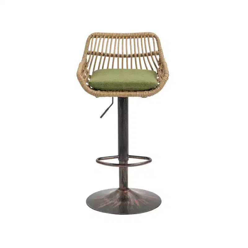 2 taburetes giratorios de bar con reposapiés, estructura de metal, capacidad de carga de hasta 250 lbs, sillas de bar retro de altura ajustable de 35.04 a 42.9 pulgadas