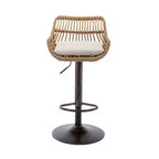 2 taburetes giratorios de bar con reposapiés, estructura de metal, capacidad de carga de hasta 250 lbs, sillas de bar retro de altura ajustable de 35.04 a 42.9 pulgadas