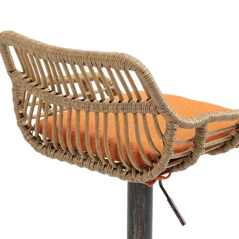 2 taburetes giratorios de bar con reposapiés, estructura de metal, capacidad de carga de hasta 250 lbs, sillas de bar retro de altura ajustable de 35.04 a 42.9 pulgadas