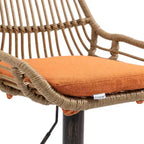 2 taburetes giratorios de bar con reposapiés, estructura de metal, capacidad de carga de hasta 250 lbs, sillas de bar retro de altura ajustable de 35.04 a 42.9 pulgadas