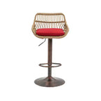 2 taburetes giratorios de bar con reposapiés, estructura de metal, capacidad de carga de hasta 250 lbs, sillas de bar retro de altura ajustable de 35.04 a 42.9 pulgadas