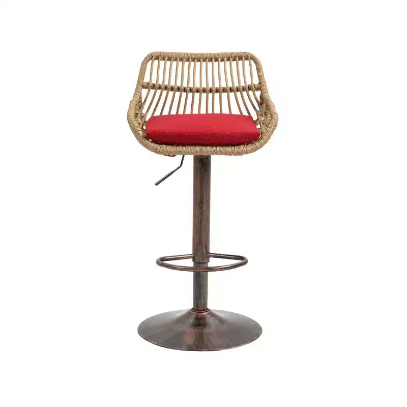 2 taburetes giratorios de bar con reposapiés, estructura de metal, capacidad de carga de hasta 250 lbs, sillas de bar retro de altura ajustable de 35.04 a 42.9 pulgadas