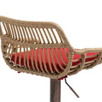 2 taburetes giratorios de bar con reposapiés, estructura de metal, capacidad de carga de hasta 250 lbs, sillas de bar retro de altura ajustable de 35.04 a 42.9 pulgadas