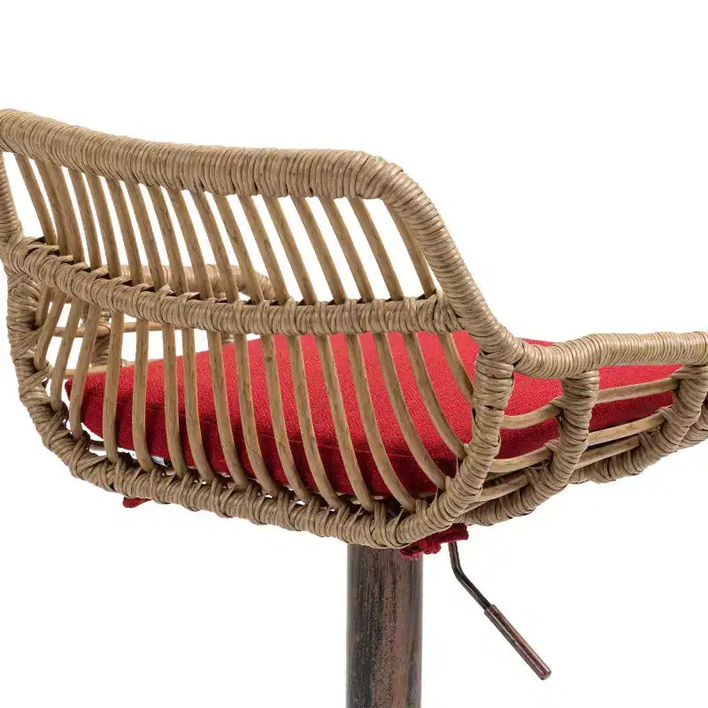 2 taburetes giratorios de bar con reposapiés, estructura de metal, capacidad de carga de hasta 250 lbs, sillas de bar retro de altura ajustable de 35.04 a 42.9 pulgadas