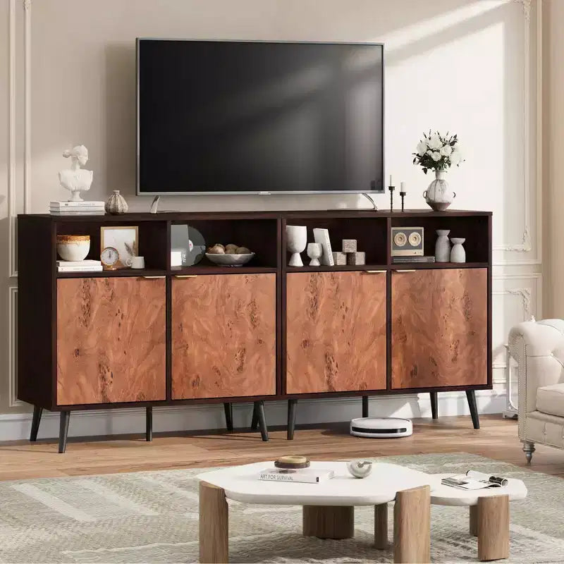 Set of 2 Buffet Cabinet with Drawers, 31.5'' Large Sideboard Buffet Storage Cabinet with Shelves and Doors, Coffee Station Cabinet with Metal Handle