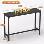 55/77 Mesa alta de bar Mesa de pub con patas resistentes y almohadillas ajustables para los pies para bar o cafetería