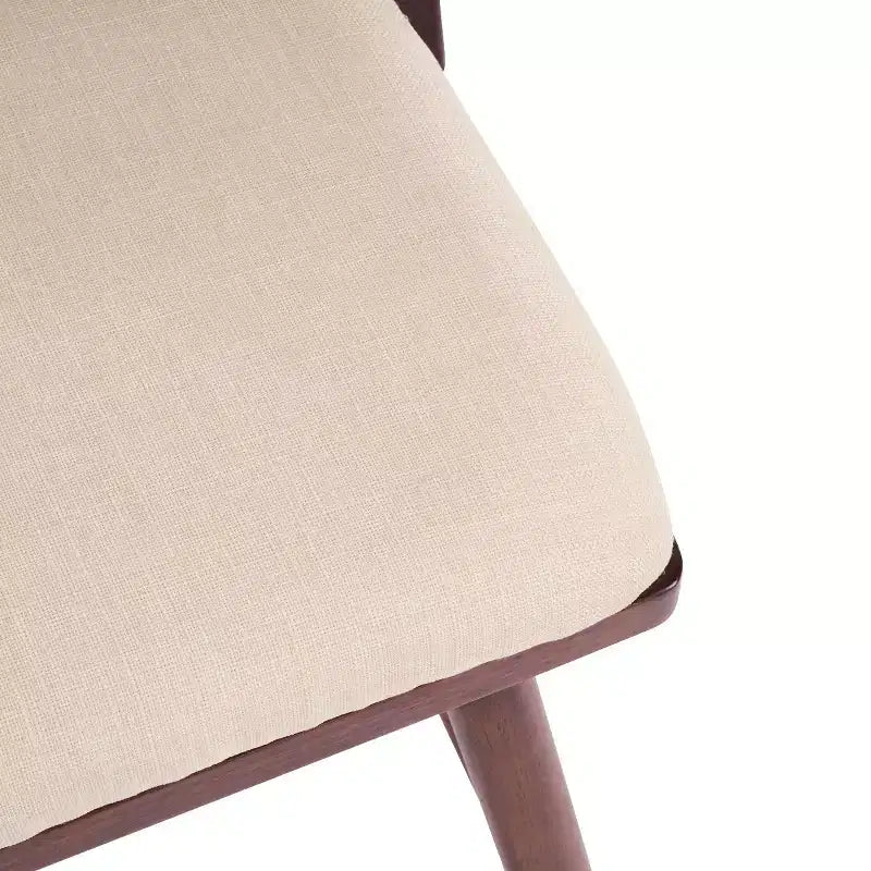 Juego de 2 Taburetes Altos de Madera con Respaldo de Ratán, Sillas de Mostrador Tapizadas en Beige para Isla de Cocina, Bar en Casa o Restaurante