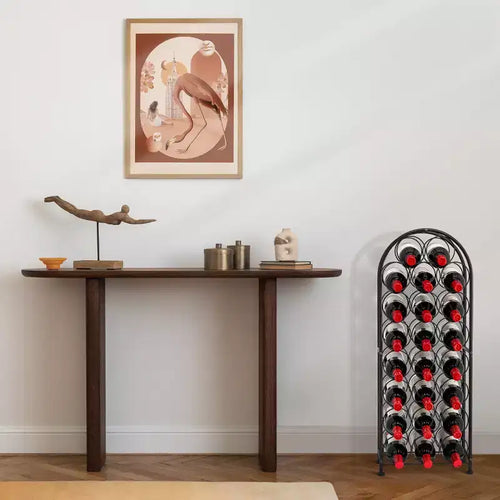 Botellero para vinos de 23 botellas Chateau de Burdeos - Almacenamiento elegante, estilo atemporal, frescura óptima para su colección de vinos